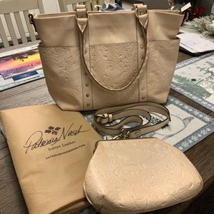 Patricia Nash Tooled Leather Tote and Wallet